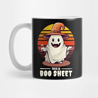 This Is Boo Sheet Funny Ghost Halloween Costume Vintage Design Mug